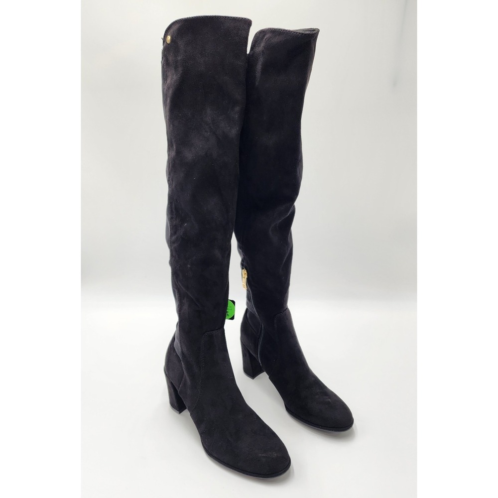 Womens Liz Claiborne Layla Black Knee High Boots‎ Zip Up NWT 7.5